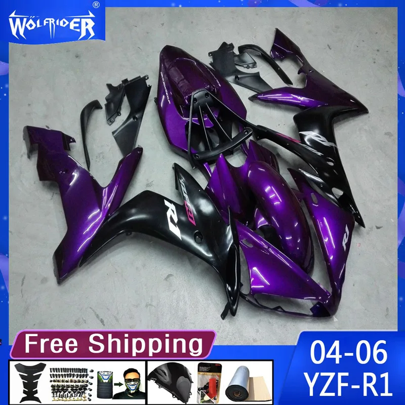 

Обтекатели из АБС-пластика для мотоцикла YZFR1 04-06 YZF-R1 2004 2005 2006 черный обтекатель для мотоцикла purpl производитель настраиваемый чехол
