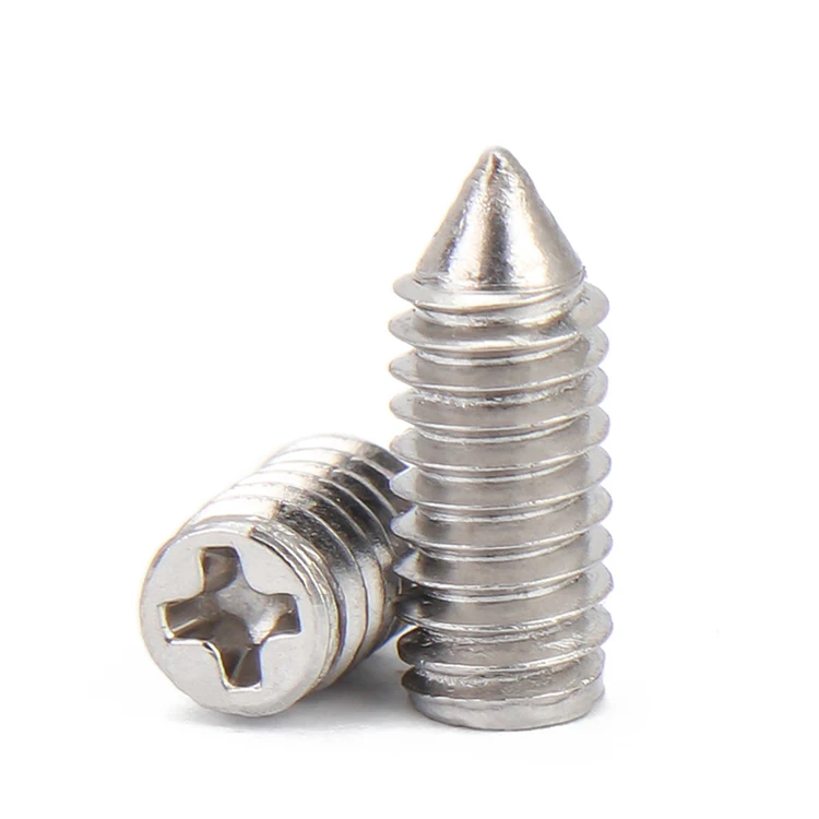 Регулируемый конусный концевой болт из нержавеющей стали M2 M2.5 M3 M4 Phillips
