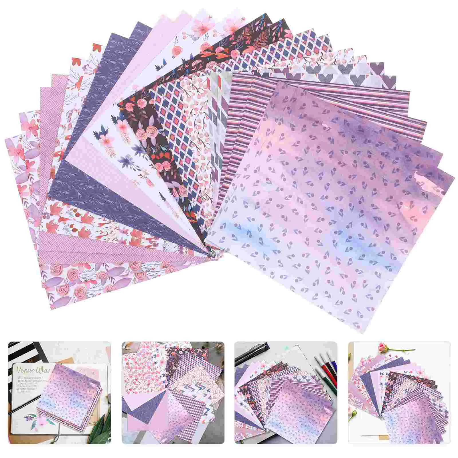 

Paper Scrapbook Journal Washi Supplies Scrapbooking Material Vintage Floral Decorative Papers Retro Diy Stickerl Deca