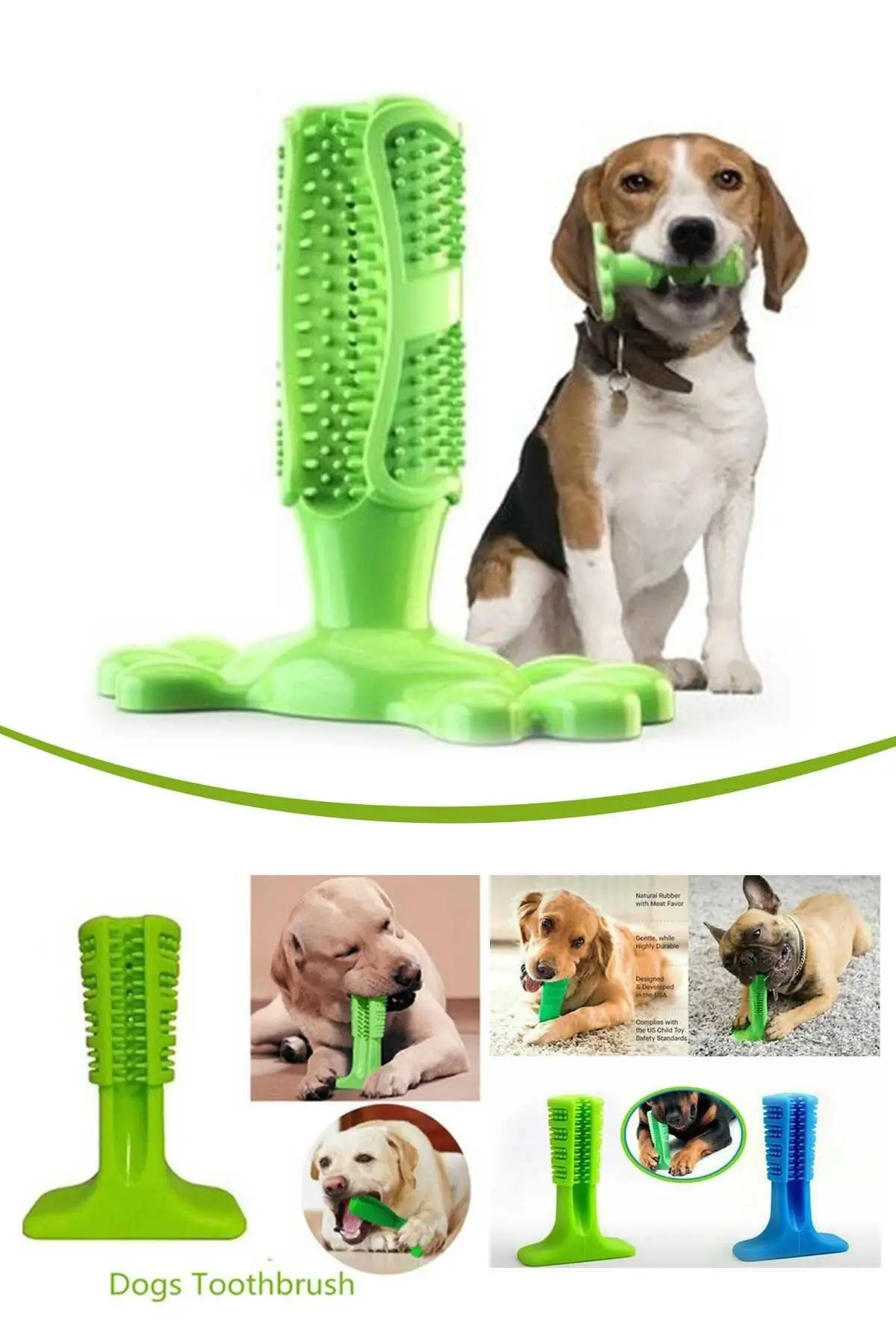 

Dog Teeth Cleaner Toy (Large Size) Pleasant, Relaxing, Soft Plastic