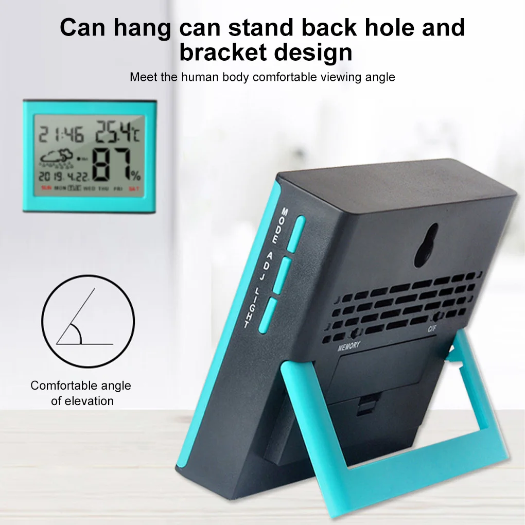 thermometer adjustable electronic hygrometer with bracket hanging detector weather station temperature humidity meter free global shipping