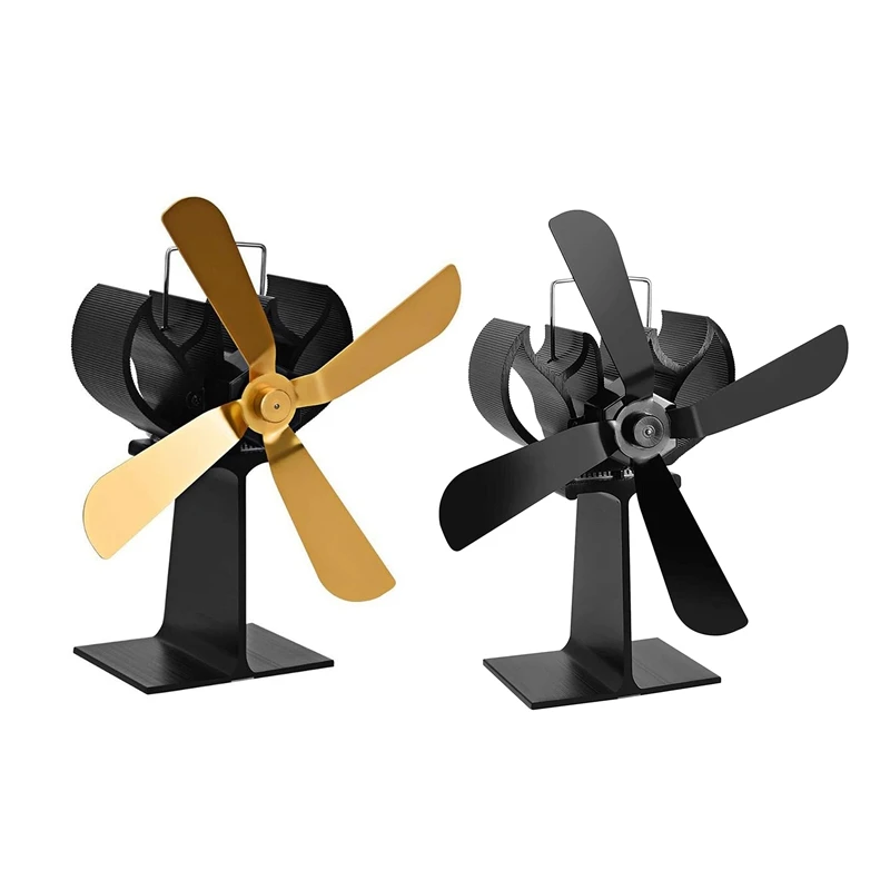 

Best 4 Blades Heat Powered Stove Fan Fireplace Fan Heat Powered Fan For Circulating Warm Air For Wood Log Burner Fireplace