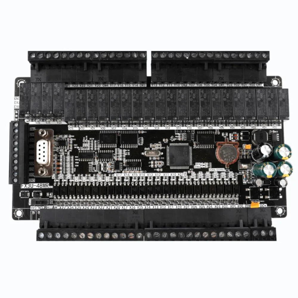 STM32F103 FX1N FX2N FX3U-48MR/40MR 24 входа 24 релейного выхода 6AD 2DA промышленная плата управления с RTC CAN связи