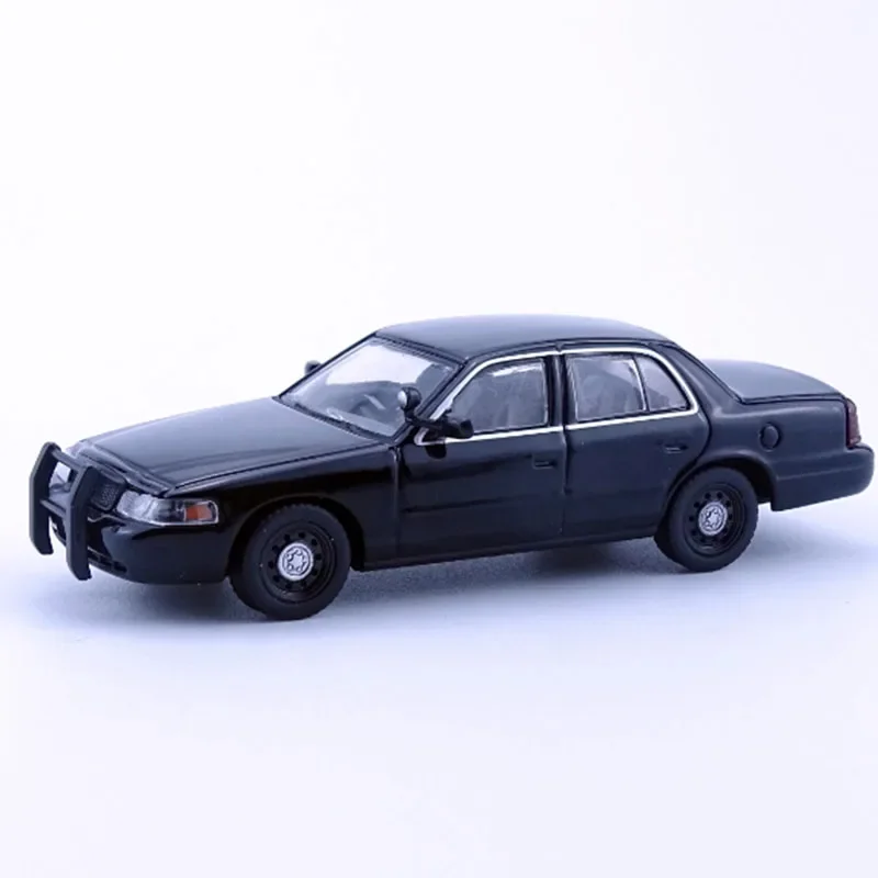 Фото Модель 596 в масштабе 1/64, Ford Crown Victoria CV, окрашенный на черный сплав, режим автомобиля для взрослых, классическая коллекция, подарок, игрушка для мальчика №3