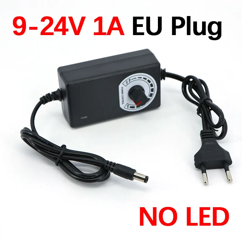 Регулируемый адаптер питания 220В-24В 1/2А с дисплеем