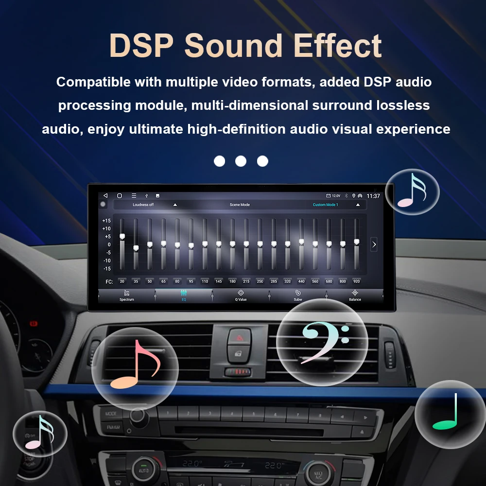 Фото Android 14 для BMW 5 серии F10 F11 2011 2012-2017 Автомобильный мультимедийный видеоплеер с сенсорным экраном Беспроводной Carplay GPS 4G Wi-Fi GPS №2