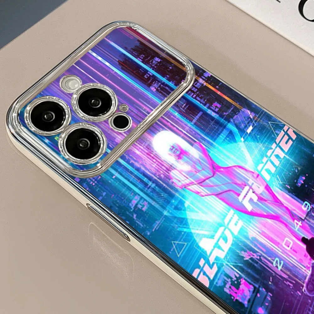 Phone Case For Samsung Blades R-Runner 2049 Electroplated Large Window LensA22 A23 A32 A51 A20 4G 5G Shell