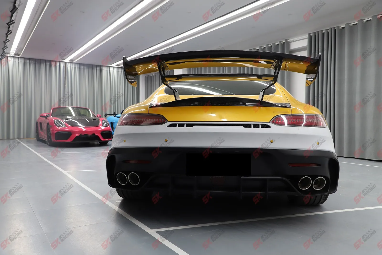 Глянцевый черныйкарбоновый задний спойлер для Mercedes-Benz AMG GT GTC GTS GTR 16-21 (art.: 3920d9ae4e58d) - 3920d9ae4e58d