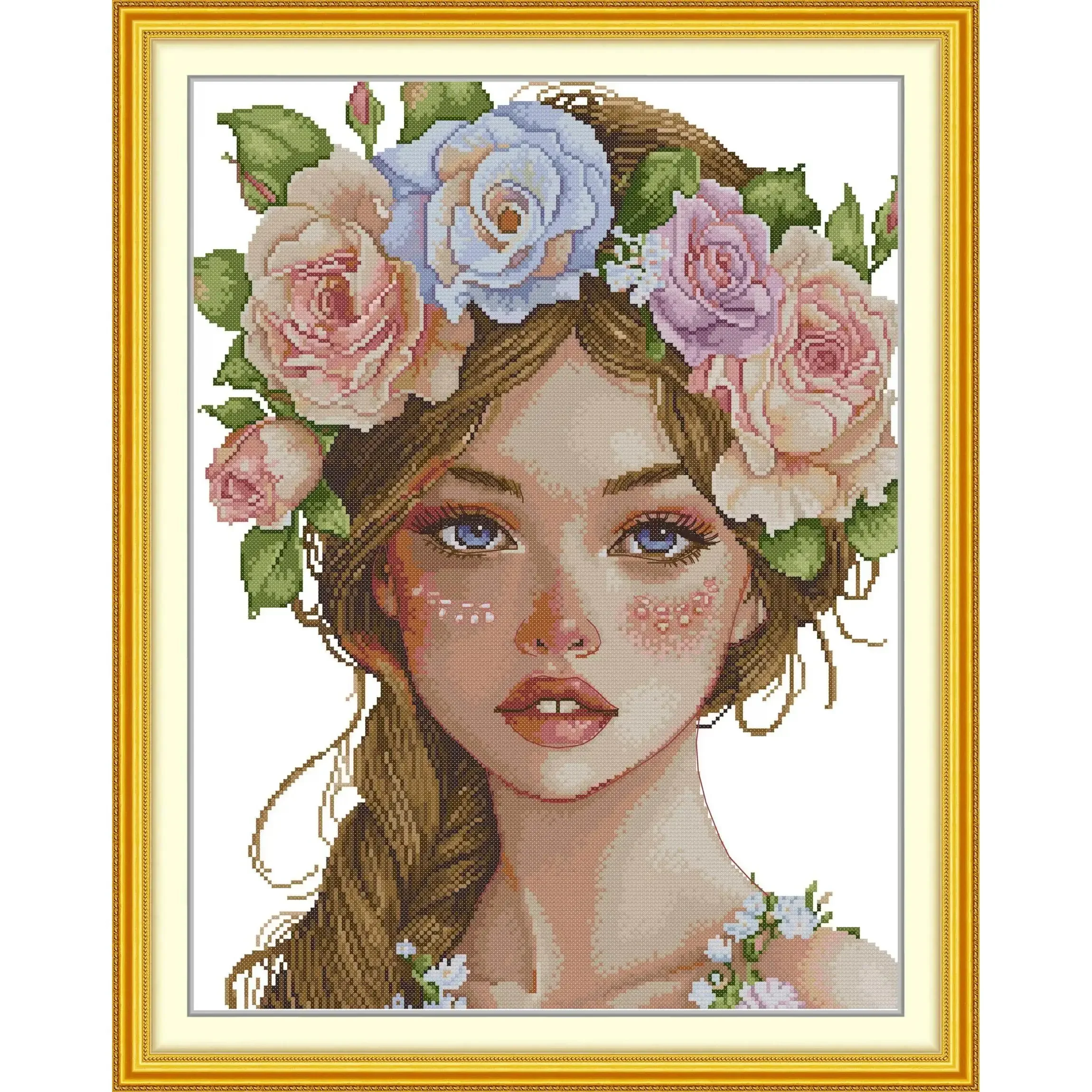 Комплект для вышивки крестиком Joy Sunday с предварительной печатью простой узор