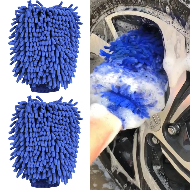 

Auto Waschen Mikrofaser Handschuh Weiche Chenille Reinigung Handtuch Trocknen Tuch Automobil Starke Waschen Handtuch Clearner