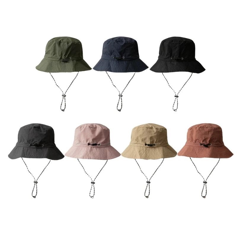 

Складная шляпа-ведро для взрослых и подростков, складная шляпа рыбака с широкими полями, весенне-летняя шляпа с защитой от