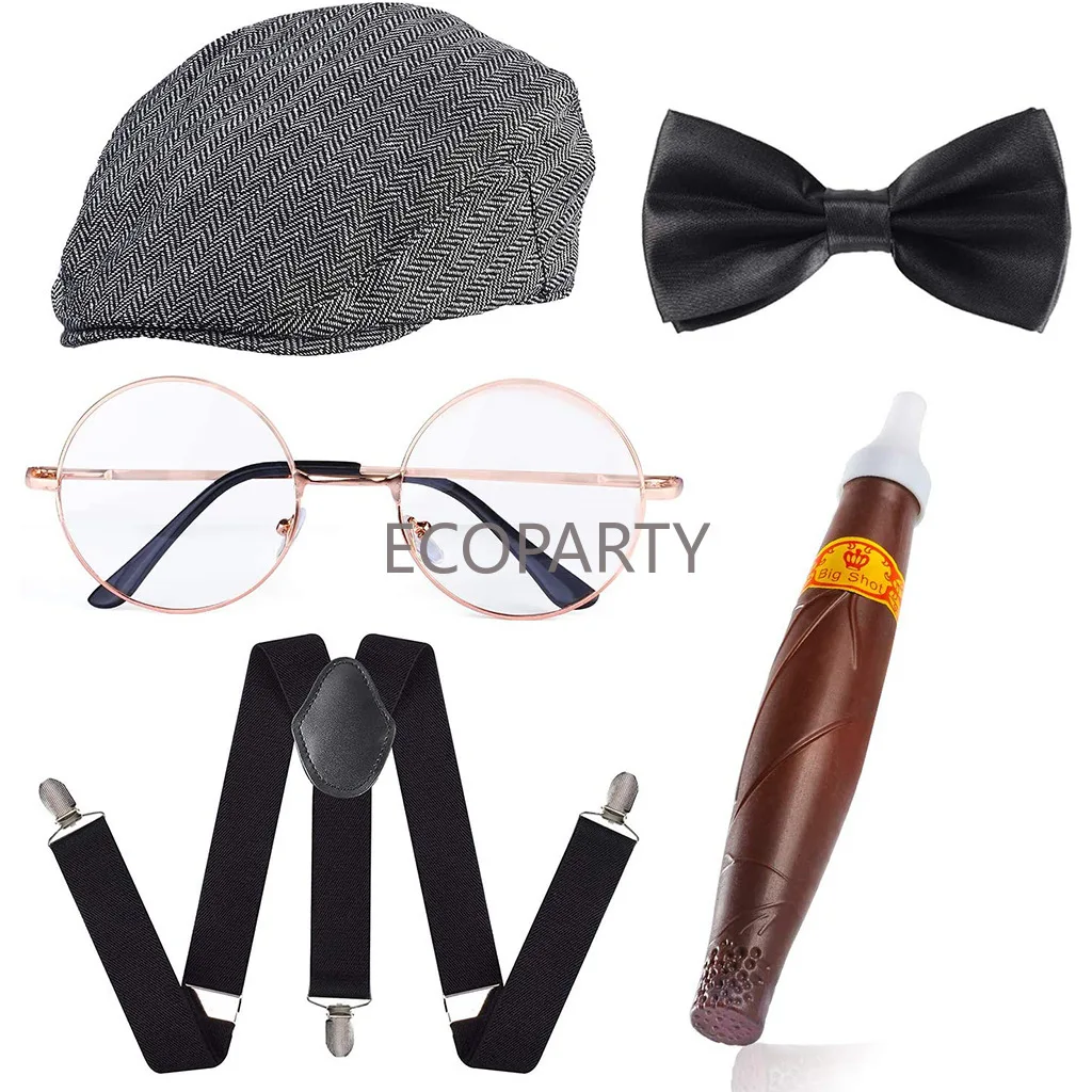 

40 1920s Gatsby Gangster Costume Accessories Old Man Costume Grandpa Cosplay Set gatsby accesorios medievales