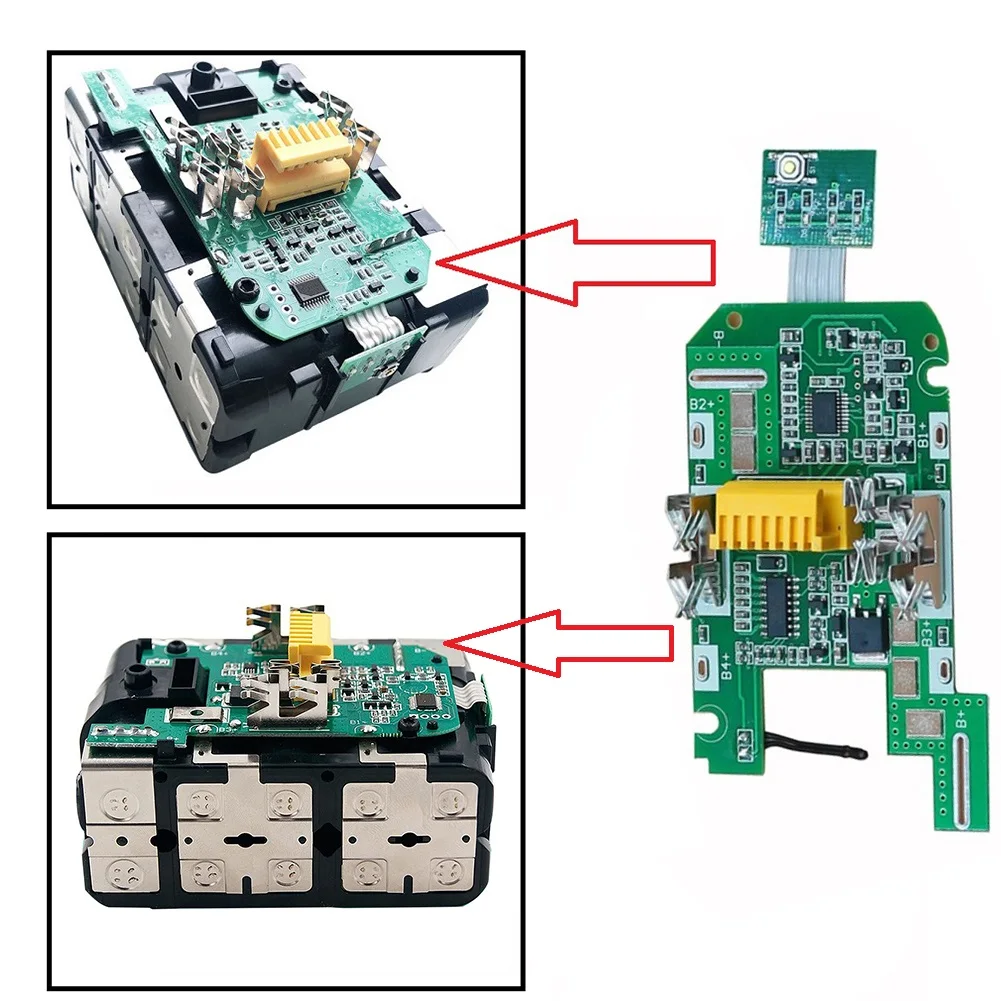 1 Pcs For Makita 18V 3.0Ah BL1830 Lithium Battery Charging Protection Board Circuit Board Battery Indicator For Angle Grinders