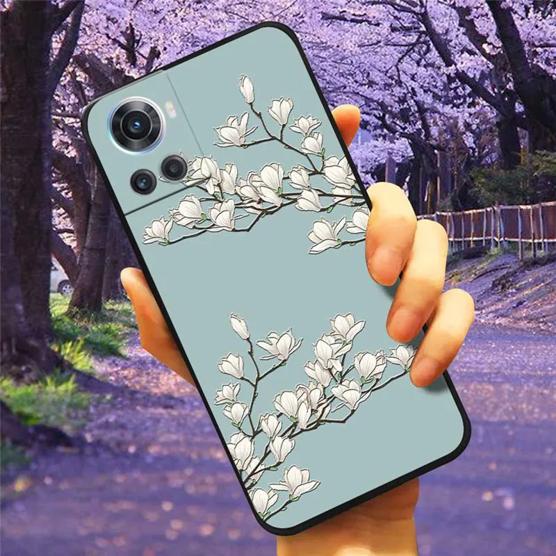 for oneplus 10r case 3d flower relief emboss silicone phone cover for oneplus 10r cases soft tpu fundas for oneplus10r 5g 6 7 free global shipping