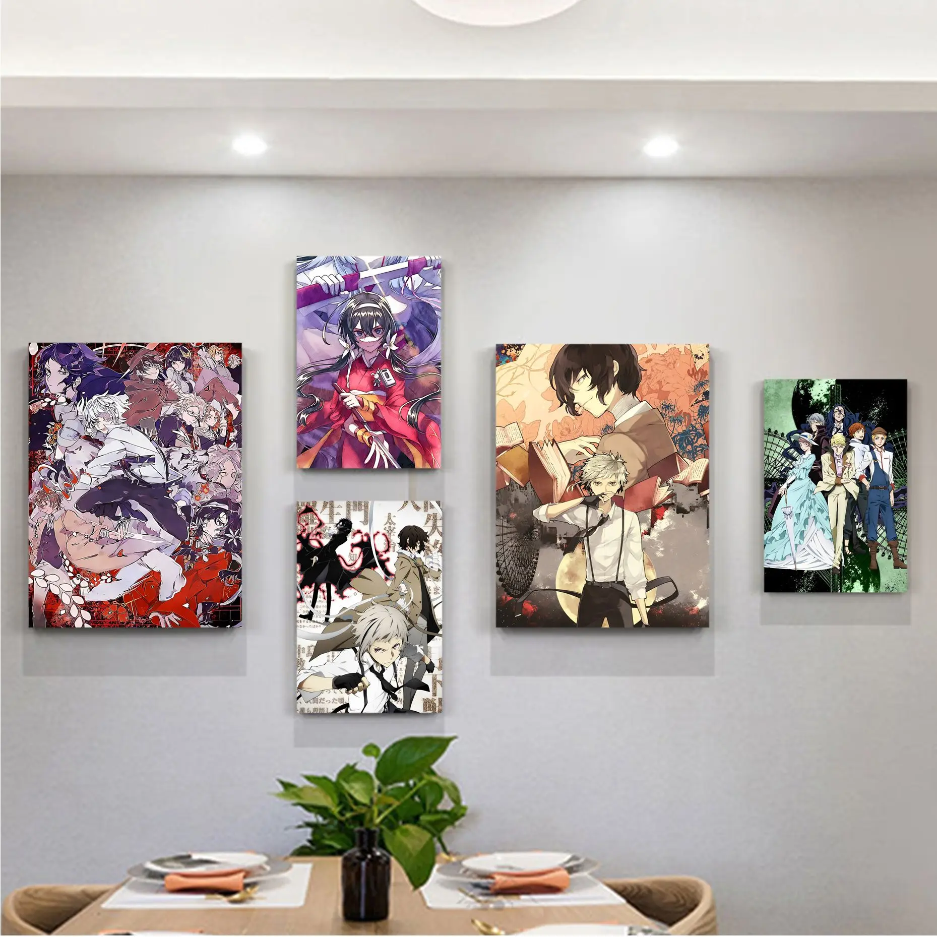 

Anime Bungo Stray Dogs DIY Sticky Poster Vintage Room Bar Cafe Decor Decor Art Wall Stickers