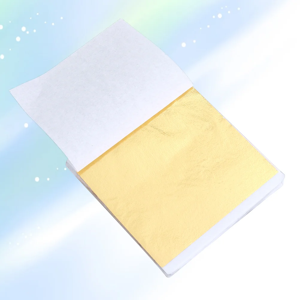 

Paper Sheets Gold Leaf Golden Crafts Craft Decorative Holographic Nail Aluminum Shiny Edible Flakes Imitation Metal Party Favor