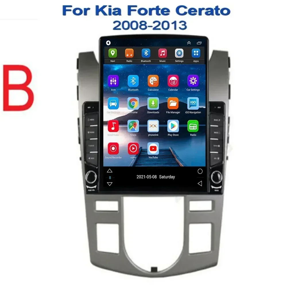 Автомобильный радиоприемник Tesla Style 2Din Android 13 для KIA Forte Cerato 2 2008-2035 мультимедийный