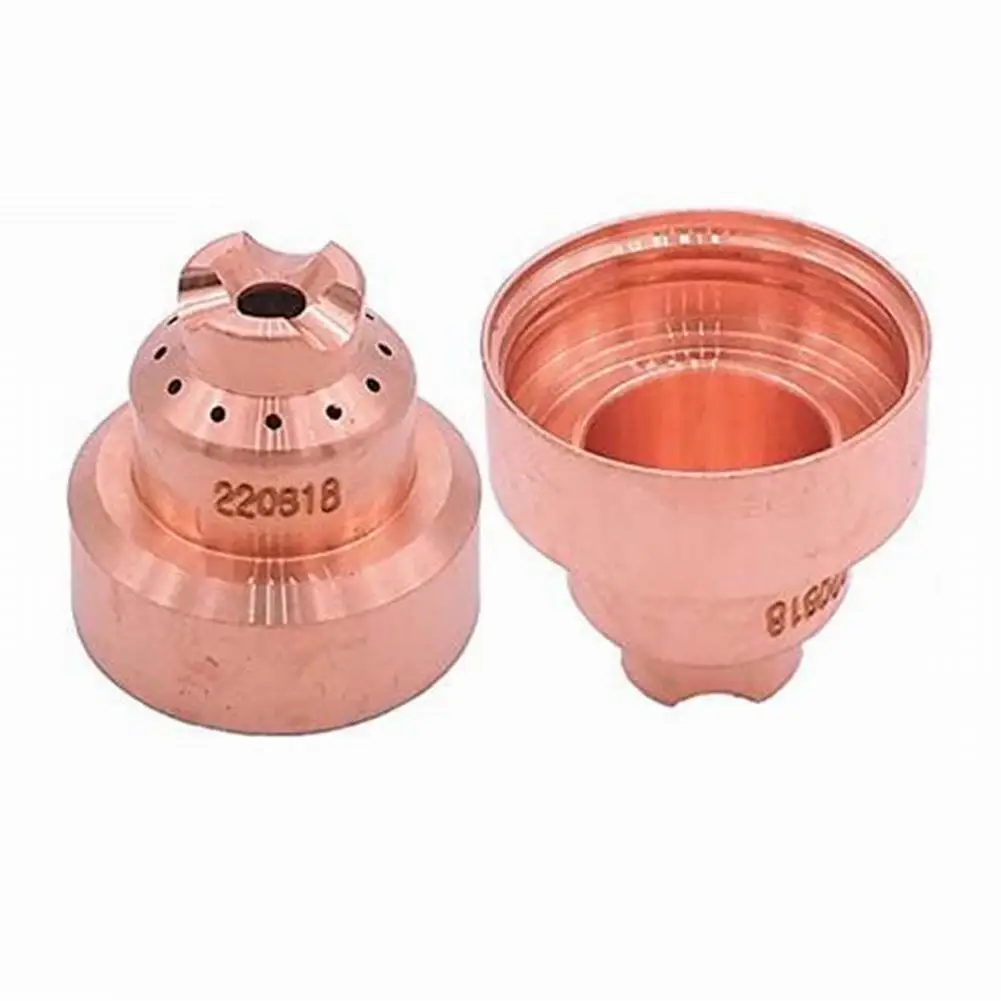 

10pcs 220818 Plasma Nozzle Tellurium Copper MAX65 85 105 Plasma Torch Shield Drag Cutting Nozzle 0.2-0.8MPa