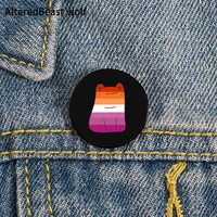 genderfluid pride frog printed pin custom funny brooches shirt lapel bag cute badge cartoon enamel pins for lover girl friends