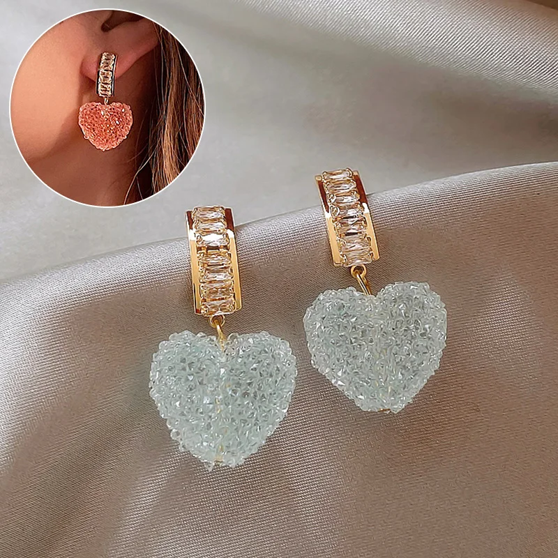 Милые свежие мягкие конфеты Персиковое сердце в стиле бохо серебряные иглы супер