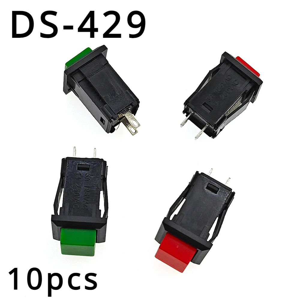 10 шт. квадратный Мгновенный Переключатель с автоматической блокировкой