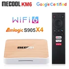 Приставка Смарт-ТВ Mecool KM6 deluxe edition, Android 10, Amlogic S905X4, 4 + 64 ГБ, Wi-Fi, 6 дюймов, 1000 Мбитс