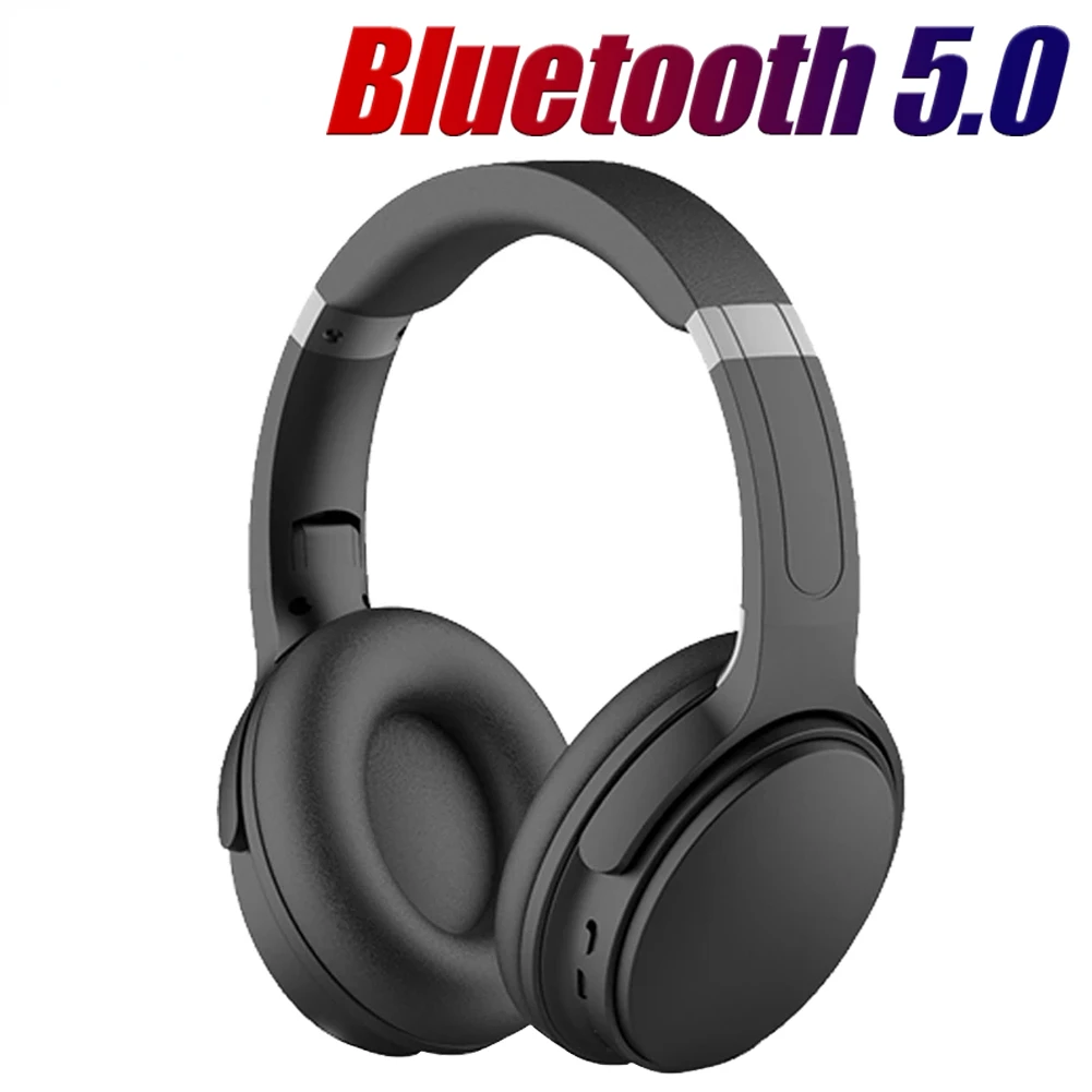 Bluetooth Compatible Headphone ANC Noise Cancelling Wired Wireless Headset Active Headband headphones Deep Bass With MIC Fashion