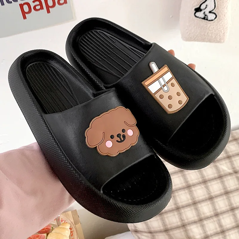 Cute Home Slippers with Thick Bottom Women's Summer Slippers Men's Couple's  Womens Shoes Comfortable Fashion Women Slippers
