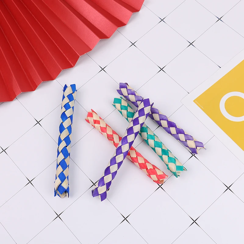 

5 PCS Creativity DIY Finger Traps Classic Natural Chinese Bamboo Fingers Trap Replacement Popits Pop Tube Fidget Toys