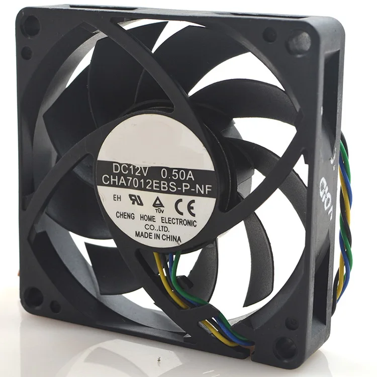 

New original CHA7012EBS-P-NF 12V 0.50A 7015 7CM 4-wire temperature control cooling fan