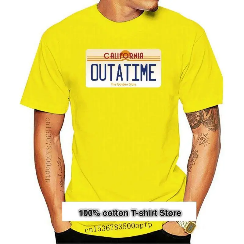 

Outatime-camiseta negra de manga corta para hombre, camisa con estampado de película inspirada por Back To The Future, 2021