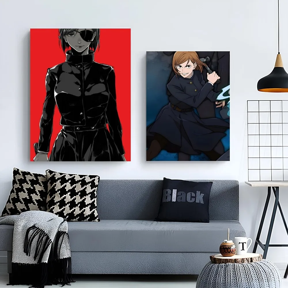 Плакат из аниме джуджутсу кугисаки нобара постер с бумажным принтом для дома