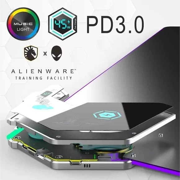 Коврик для мыши Alienware с беспроводной зарядкой настольный коврик Rgb-подсветкой 45