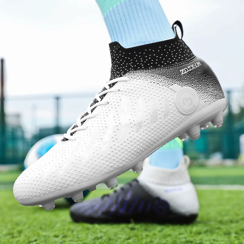 

Big Size 35-48 Men Women Football Shoes Non Slip Spike Turf Soccer Cleats Shock-Absorbant Football Sneakers Training Sport Shoes