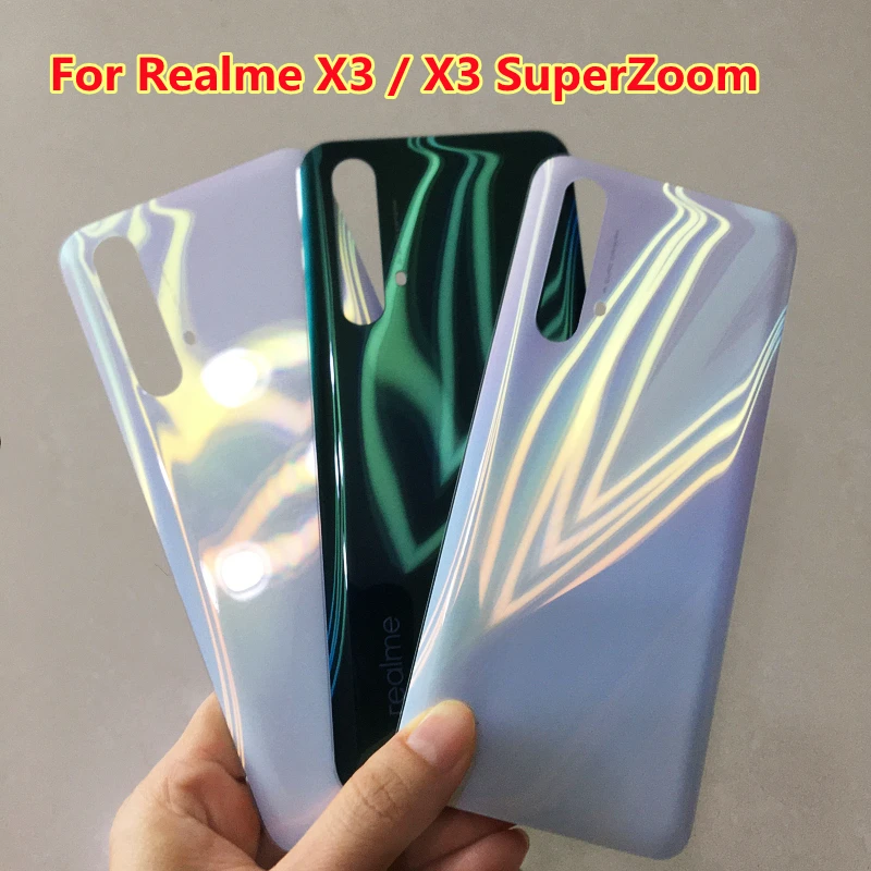

6,6 "X3 корпус для Realme X3 стеклянная крышка аккумулятора для Realme X3 SuperZoom крышка аккумулятора задний дверной чехол + наклейка с логотипом