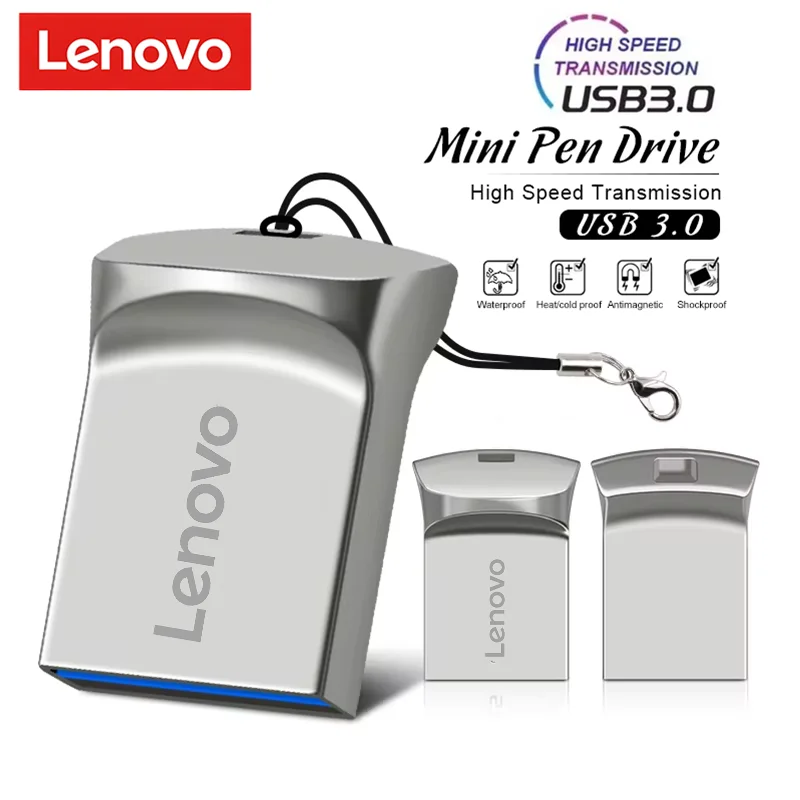 Lenovo 2 ТБ USB3.0 Pen Drive 1 Металлический высокоскоростной флэш-диск 512/256/128 ГБ