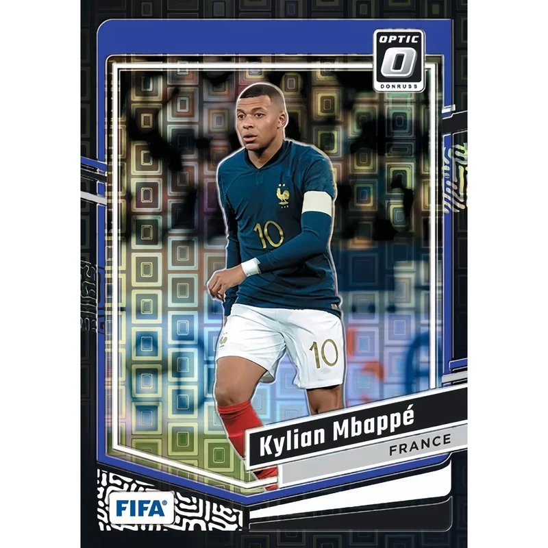 Фото Самодельная коллекционная карточка по футболу FIFA World Cup Panini Donruss Select Mosaic Cracked Ice Kylian Mbappe Lottin collection №2