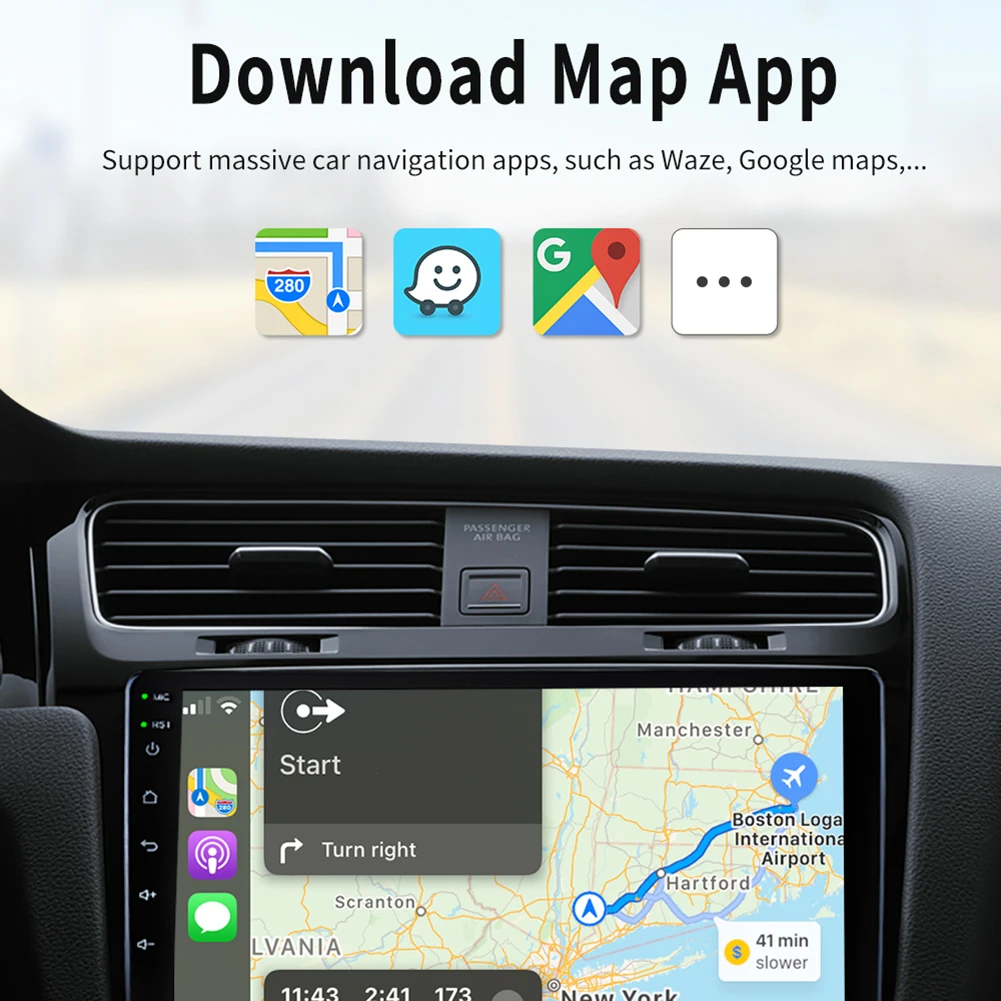 Carlinkit беспроводной адаптер Carplay Android Авто Smart Link USB для навигации мультимедийный