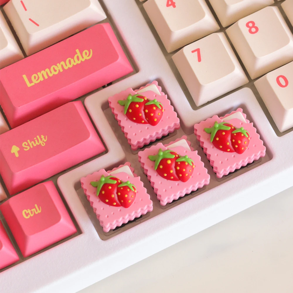 Индивидуально изготовленные клавиши для ключей с клубничным печеньем комната