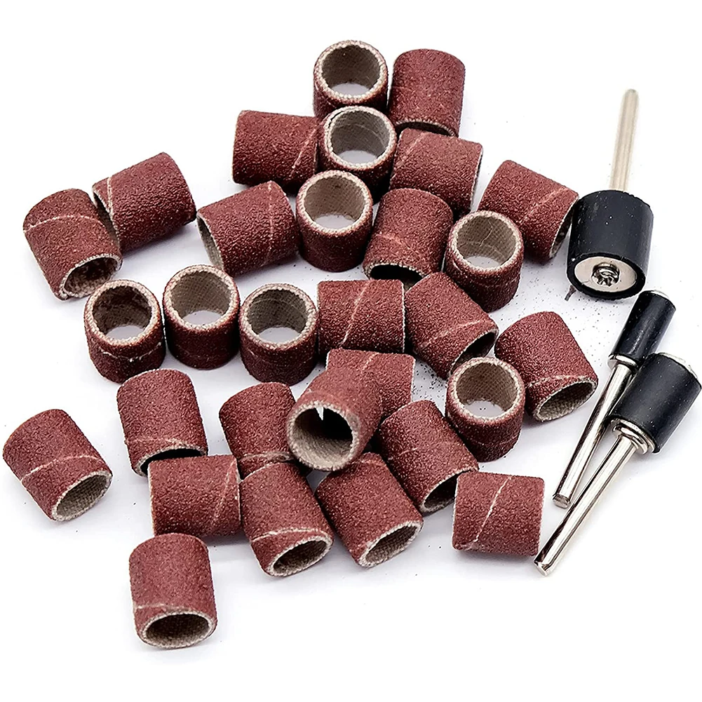 

Grinding Fittings Sandpaper Circles Sanding Drum Kit For Mainly Used DIY Grinding 2.35mm Shank Alumina Mandrel