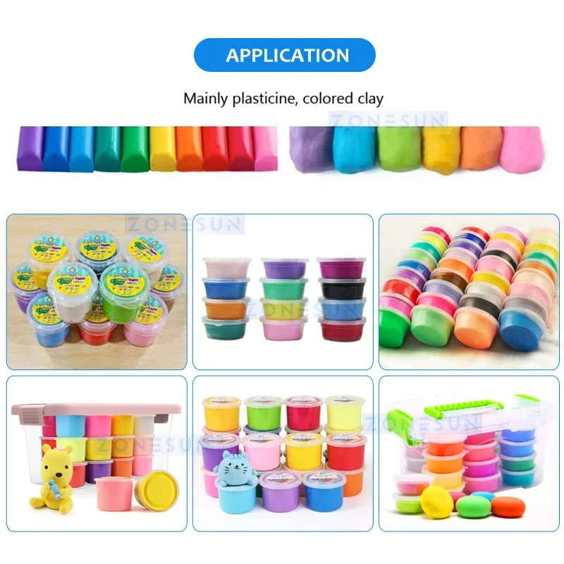 ZONESUN супер быстрое оборудование для упаковки глины слизи устройство розлива и