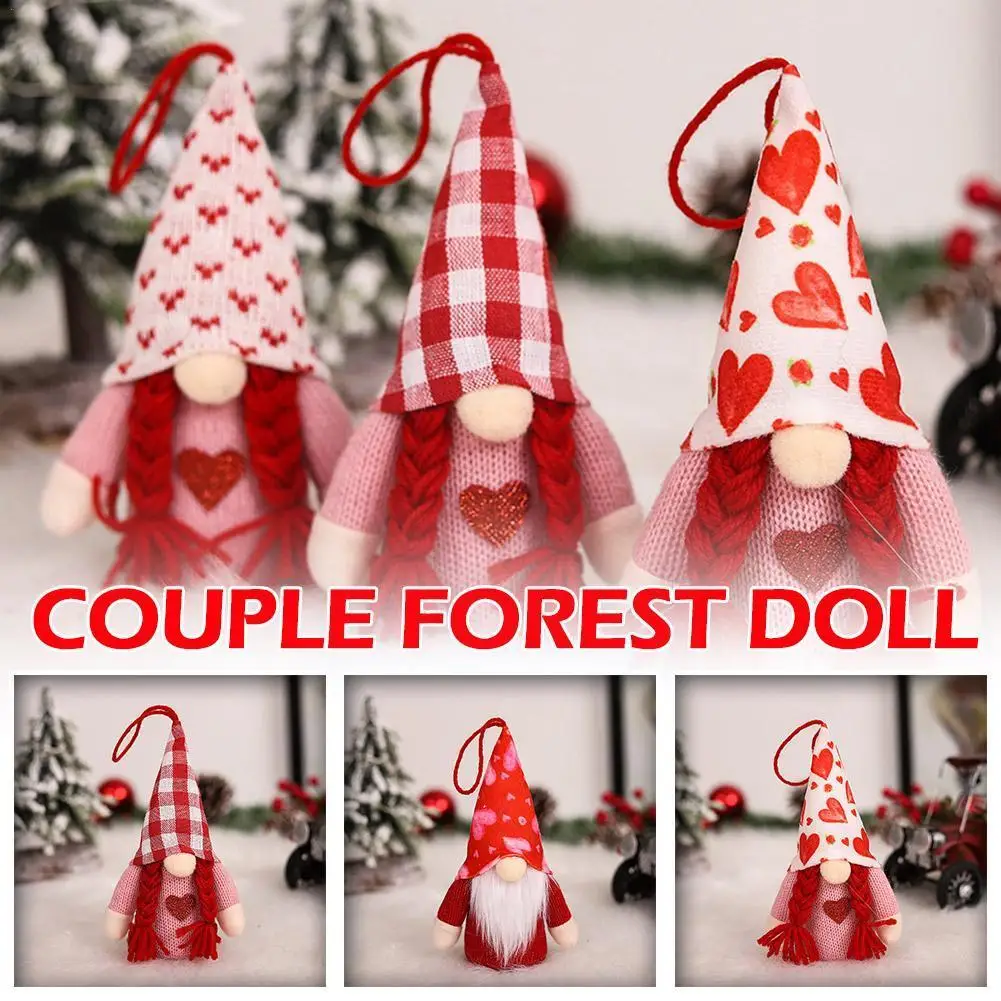 

Christmas Decorations With Lights Luminous Couple Forest Faceless Man Day Valentine's G7b1