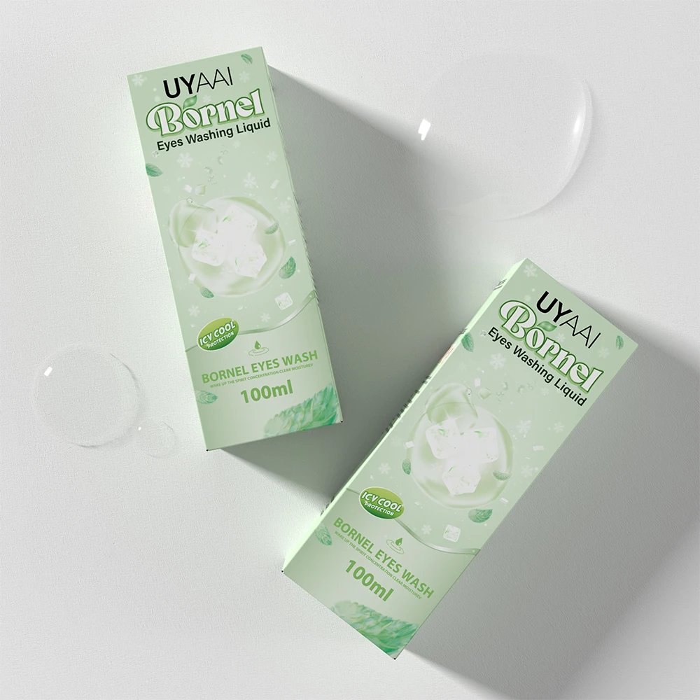 Жидкость для мытья глаз Borneol UYAAI 100 мл холодное ощущение очищение здоровья чистое