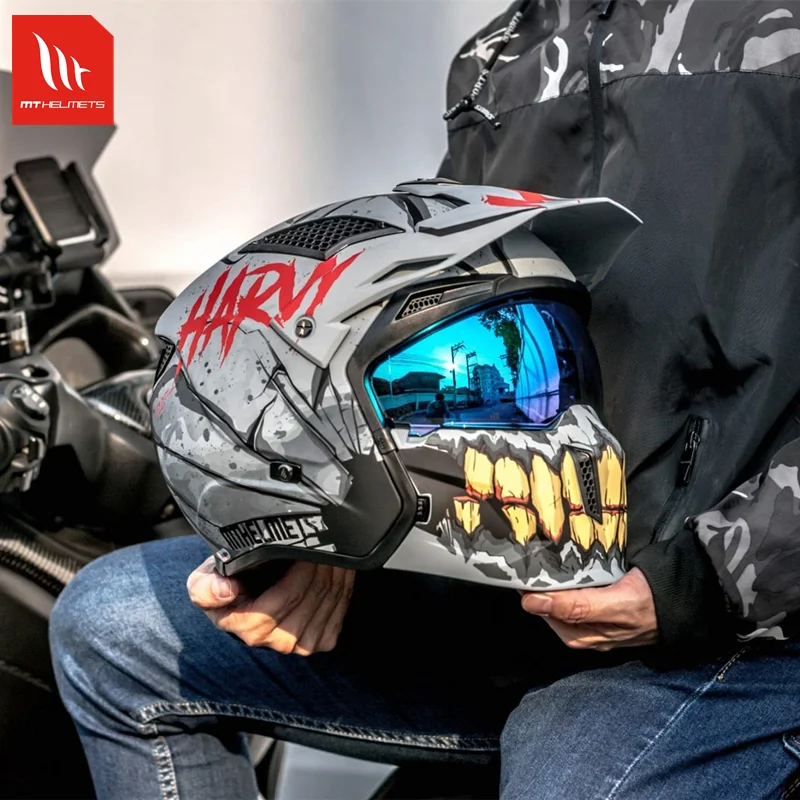 

MT streetfighter helmet motorcycle full helmet men and women summer locomotive four seasons rally disassembly combination helmet