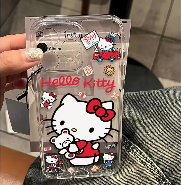 Мягкий чехол Hello Kitty для Samsung M21 M31 M51 S10 S20 S21 30 Ultra A04 A04s A14 A23 A34 A54 M23 M33 M52 M53