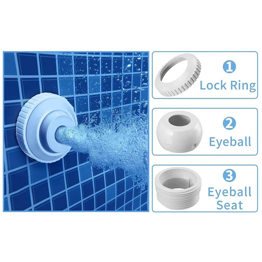 

2/3/6pcs For Hayward SP1419D 1/2\" Swimming Pool Spa Return Jet Eyeball Flow For Swimming Pool Spa Replacement Parts Adapter