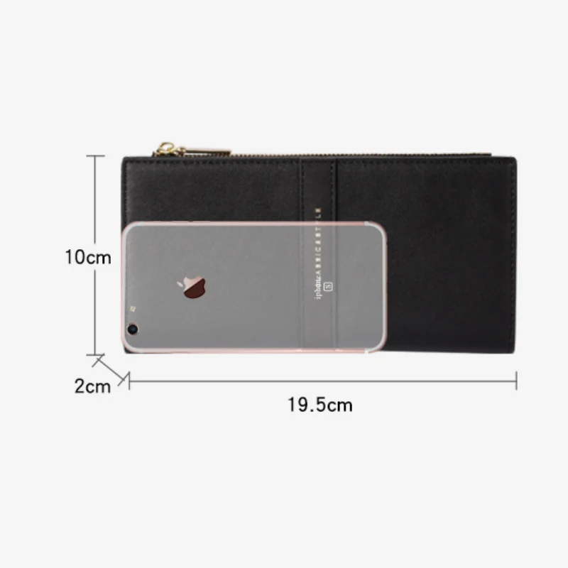 

Длинный кошелек, клатч, женская сумка высшего качества, прошитая вручную, Классический женский матовый кошелек, Длинный Простой кошелек на ...