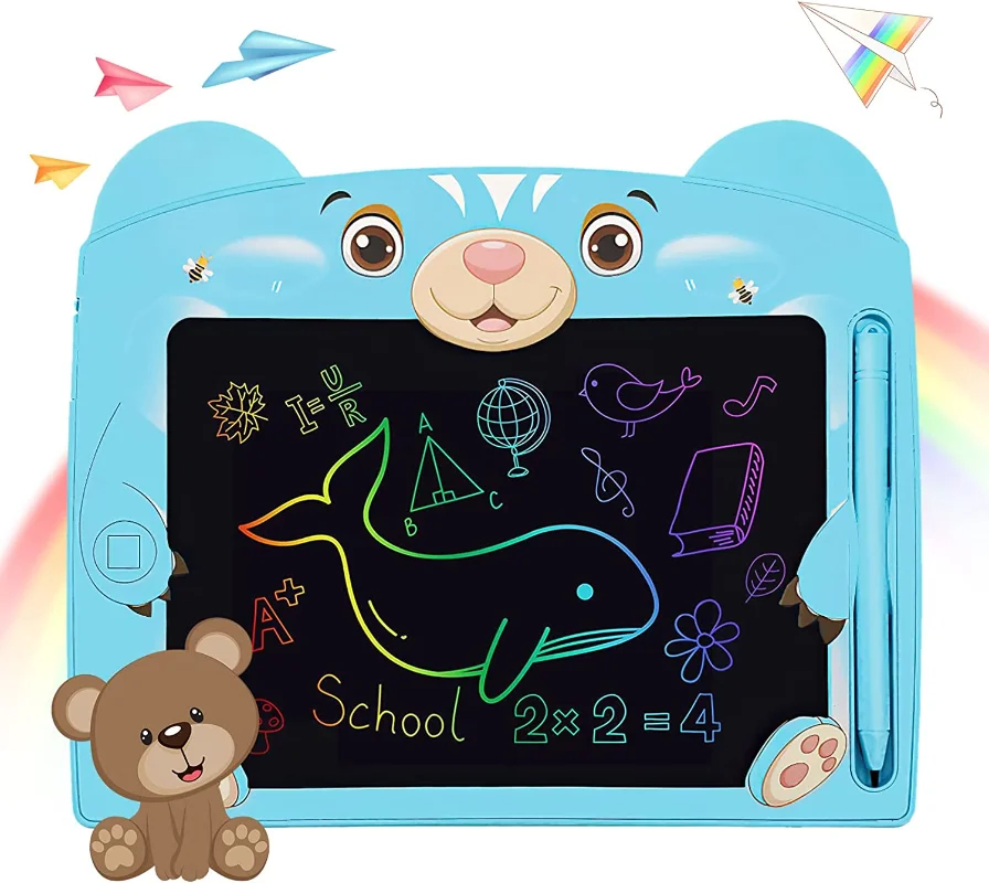 

LCD Writing Tablet for Kids, 12 Inch Adorable Drawing Pad Colorful Erasable Doodle Board, Painting Set with Stylus & Magnets