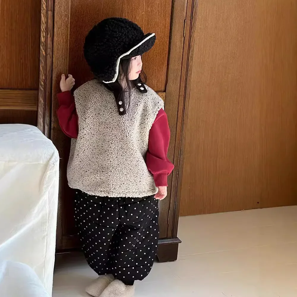 Детский жилет 2024 новый зимний корейский утолщенный дизайн универсальный для