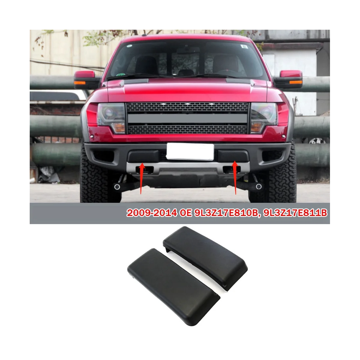 

1 пара, защита переднего бампера для Ford F150 2009-2014 номер: 9L3Z17E810B, 9L3Z17E811B